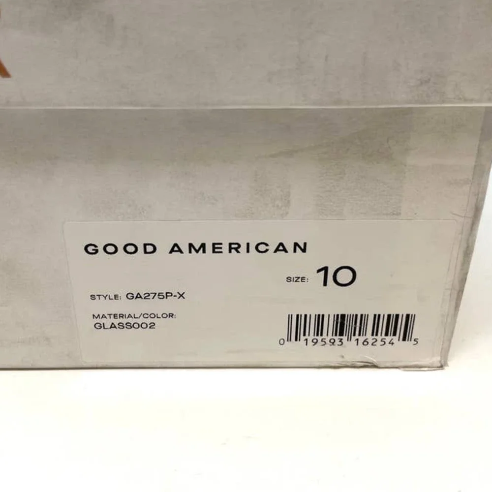 Good American Cinder-F*CKING-RELLA Pump In Glass Clear Size 10 New